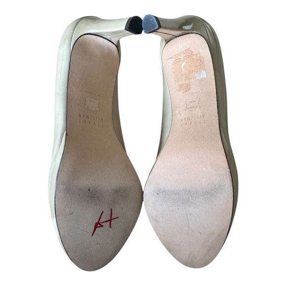 Stuart Weitzman Avignon Adobe Aniline Peep Toe Heels Leather Size: US 7 - Picture 8 of 8
